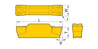 MGMN200 HR52525 Пластина отрезная, канавочная для нержавеющей стали