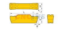 TDC4-HFS7225 Пластина отрезная, канавочная для нержавеющей стали HardForce