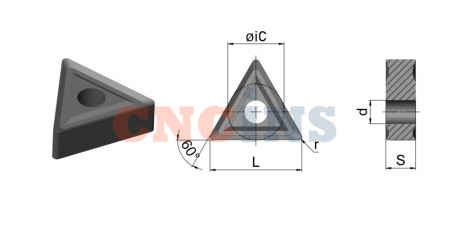 TNMG160404-BF-HS7125 Пластина токарная для нержавеющей стали, чистовая обработка