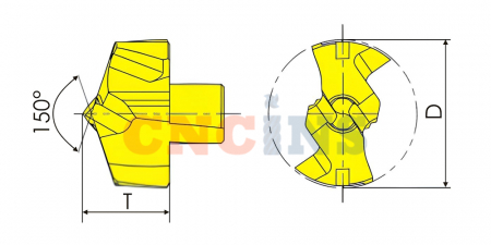 QD-080-RA/F7058 Сменная головка для корпусного сверла, D 8.0 мм, тип RA