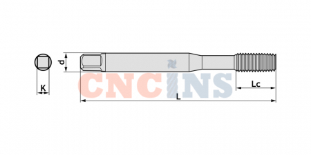 Метчик (раскатник) М12x1,25 для глухих отверстий, с покрытием TiCN-C