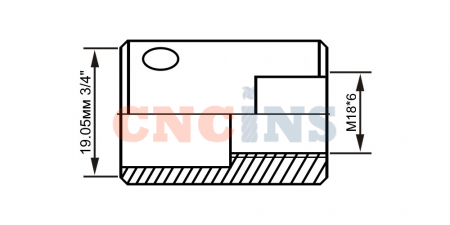 DZLX-01 Переходник Fein M18*6/P1.5 / Weldon 19.05