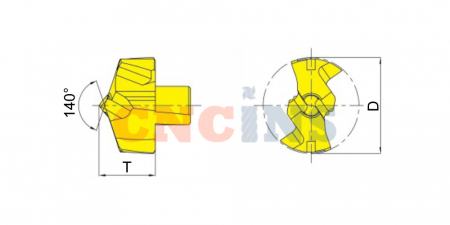 QD-080-RA/F7058 Сменная головка для корпусного сверла, D 8.0 мм, тип RA